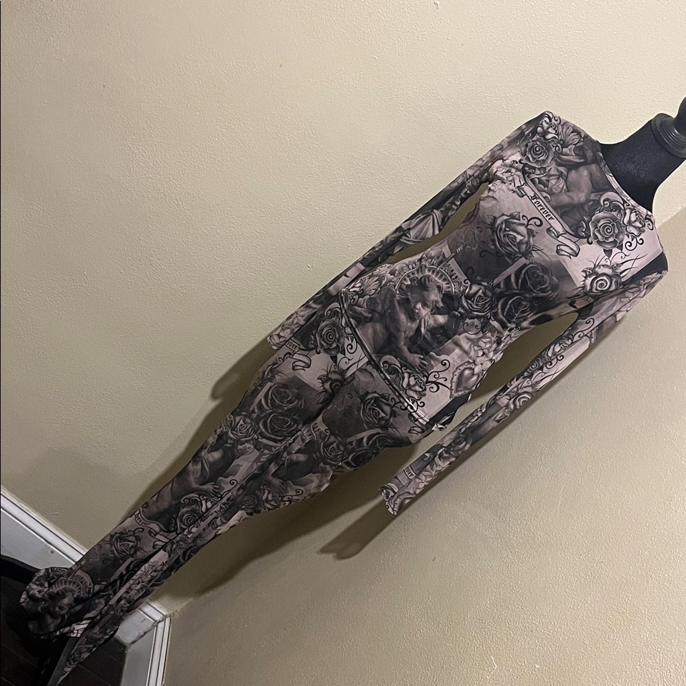 Floral Print Long Sleeve Top and Pants Set